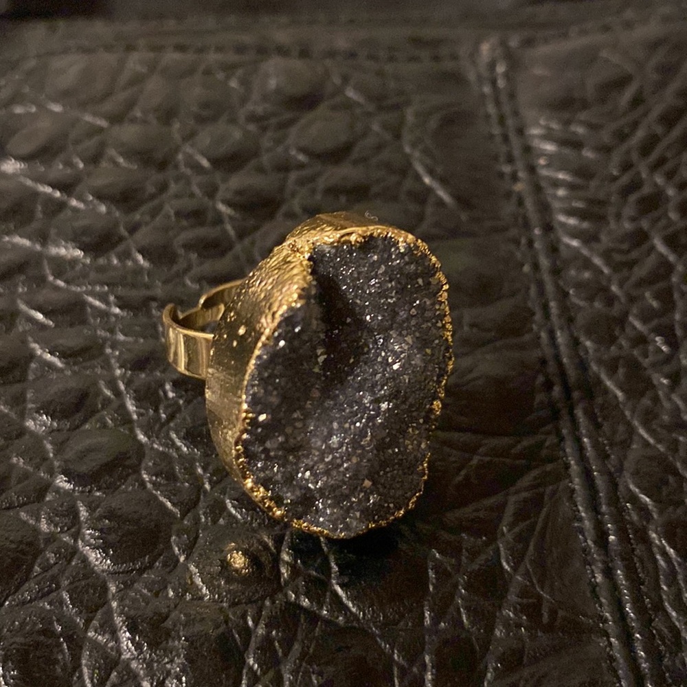 Druzy adjustable ring - Picture 2 of 3